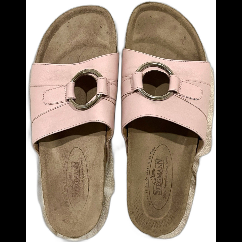 Stegmann Light Pink Leather Sandal Rubber Cork Insole Women’s 11 B